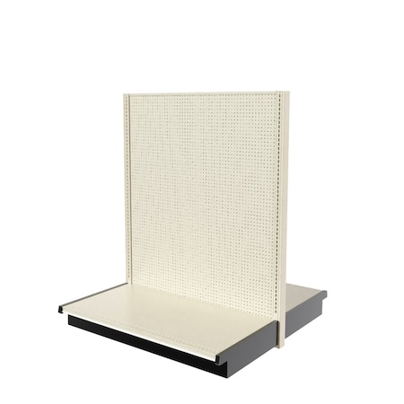 Lozier Gondola Double Sided Starter, Platinum Off-White, 48W x 60H x 25D P465V-ST